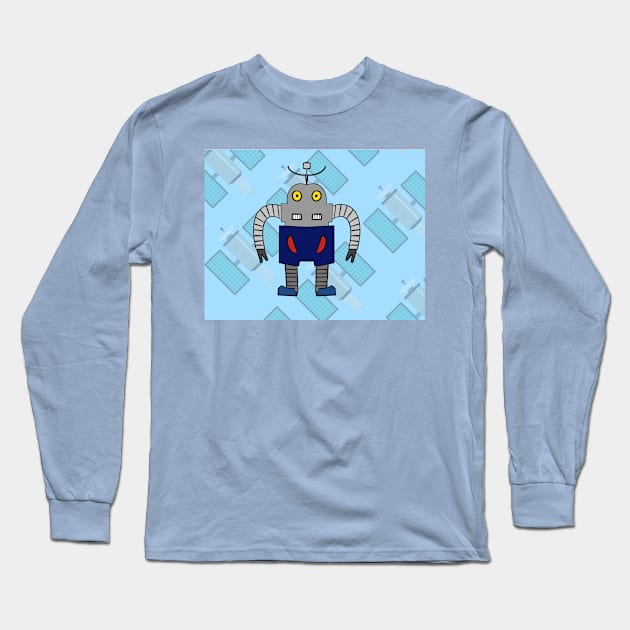 March Satellite Robot Long Sleeve T-Shirt by Soundtrack Alley